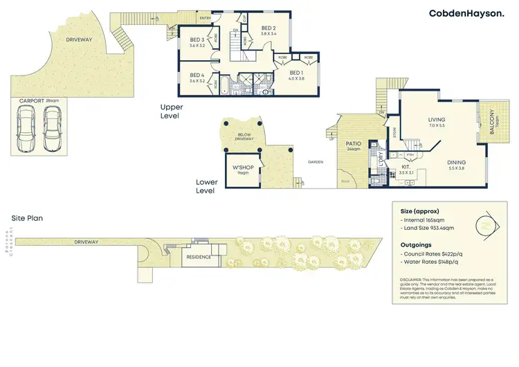Floorplan of Homely semi-detached listing, 4A Barons Crescent, Hunters Hill NSW 2110