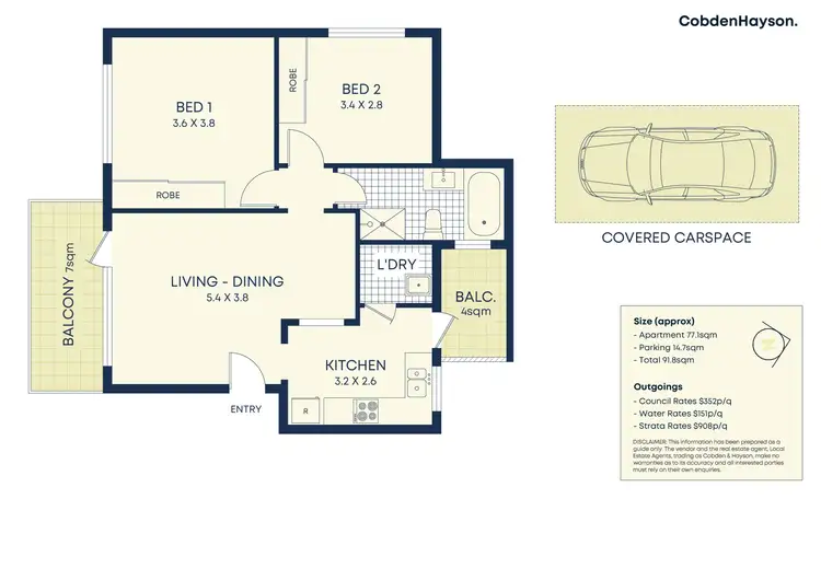 Floorplan of Homely apartment listing, 19/98-100 Burns Bay Road, Lane Cove NSW 2066