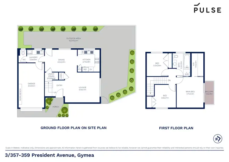Floorplan of Homely townhouse listing, 3/357-359 President Avenue, Gymea NSW 2227