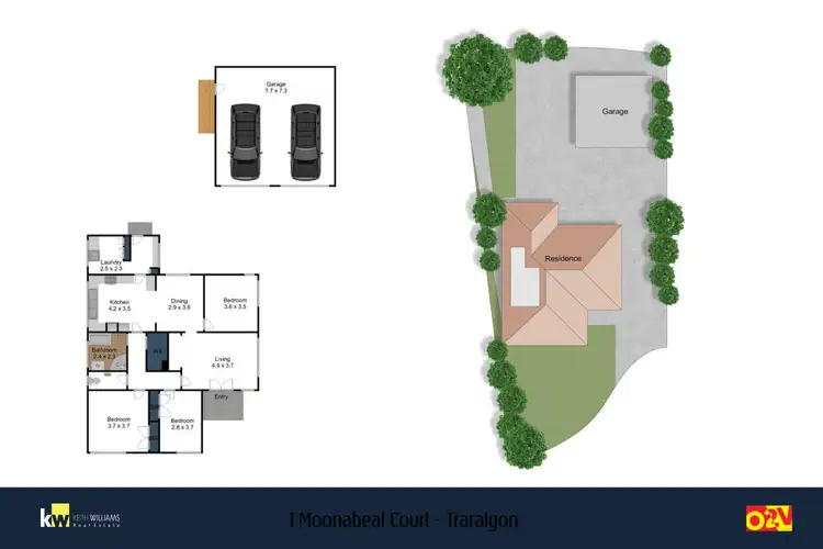 Floorplan of Homely house listing, 1 Moonabeal Court, Traralgon VIC 3844