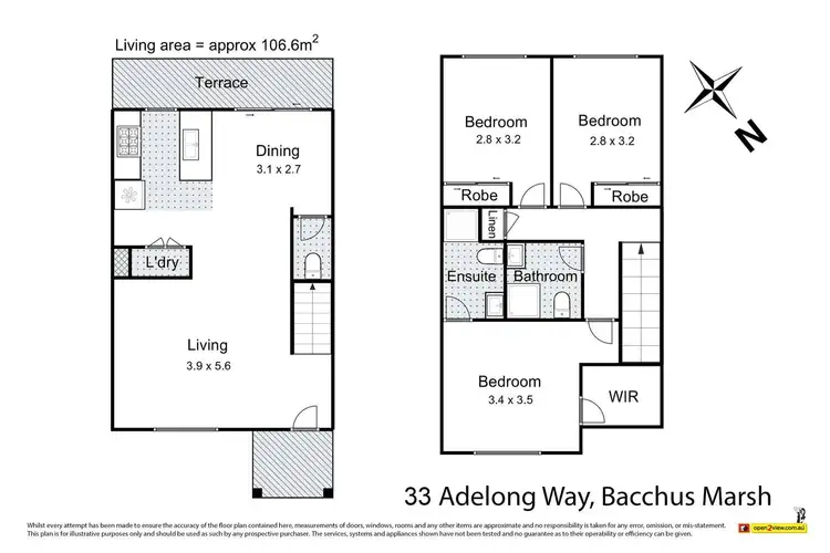 Floorplan of Homely house listing, 33 Adelong Way, Bacchus Marsh VIC 3340