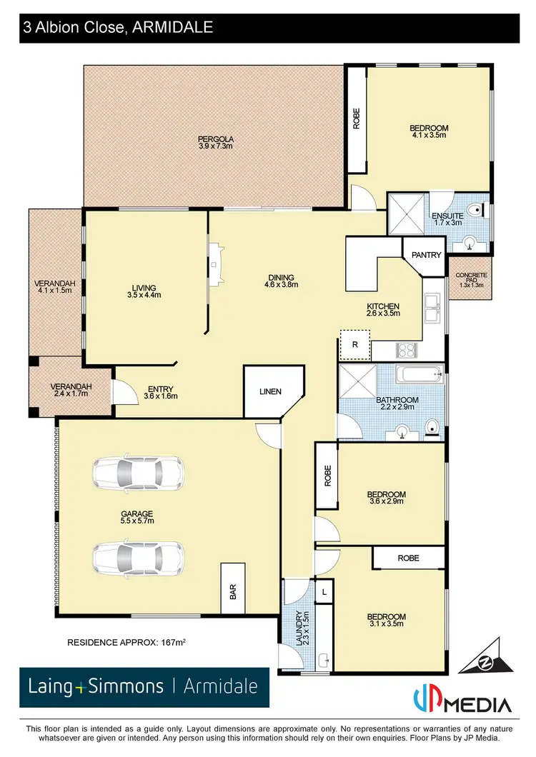 Floorplan of Homely house listing, 3 Albion Close, Armidale NSW 2350
