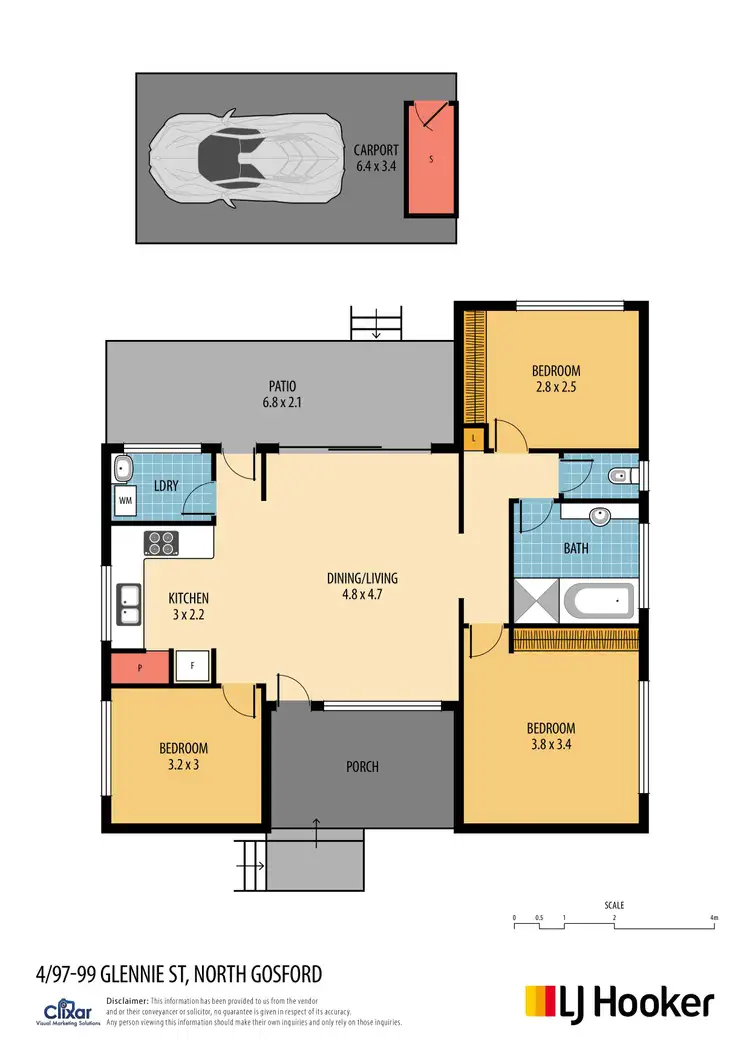 Floorplan of Homely villa listing, 4/97-99 Glennie Street, North Gosford NSW 2250
