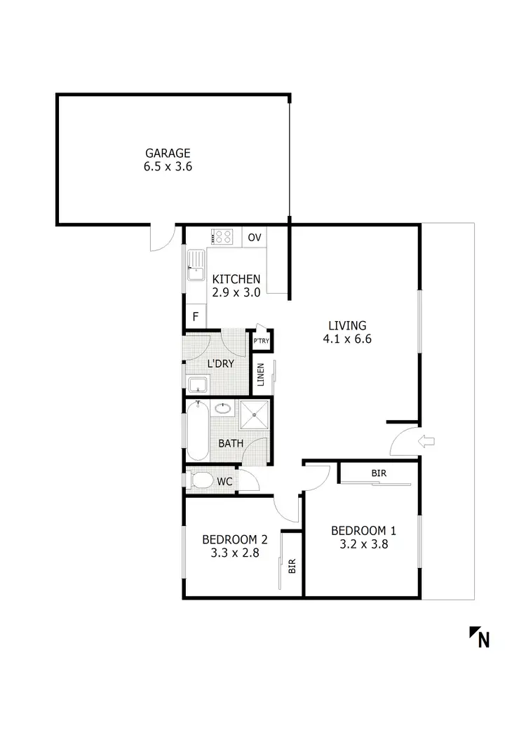 Floorplan of Homely unit listing, 2/62 Keck Street, Flora Hill VIC 3550