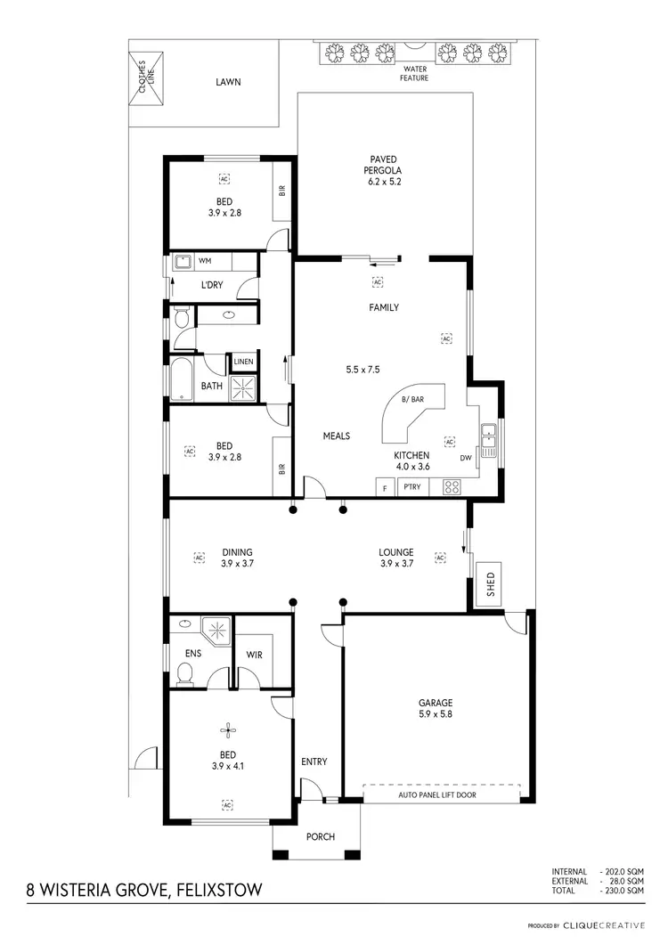 Floorplan of Homely house listing, 8 Wisteria Grove, Felixstow SA 5070