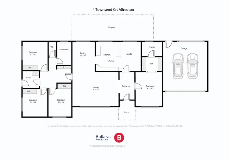 Floorplan of Homely house listing, 4 Townsend Court, Alfredton VIC 3350