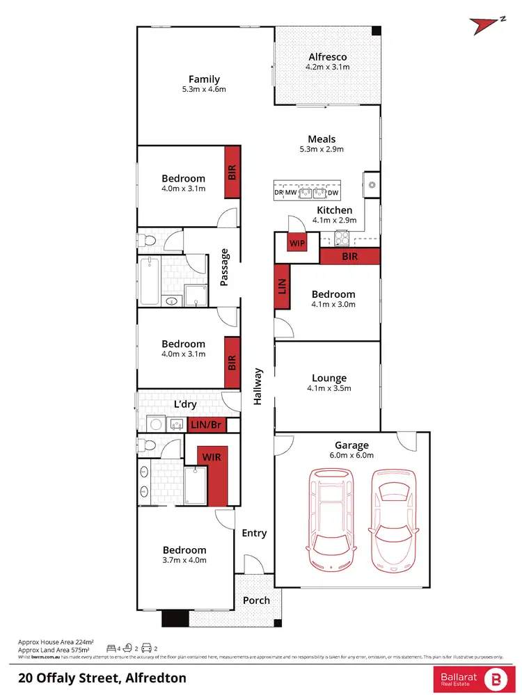 Floorplan of Homely house listing, 20 Offaly Street, Alfredton VIC 3350