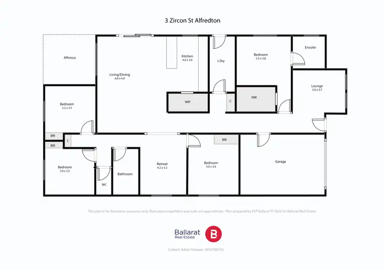 Floorplan of Homely house listing, 3 Zircon Street, Alfredton VIC 3350