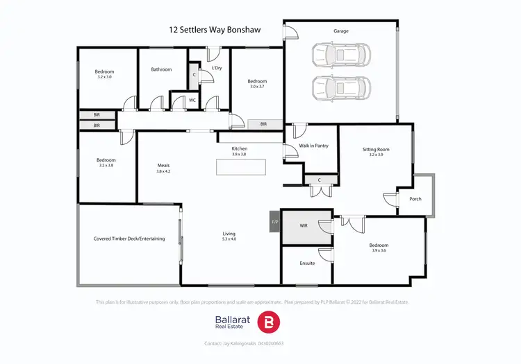 Floorplan of Homely house listing, 12 Settlers Drive, Bonshaw VIC 3352