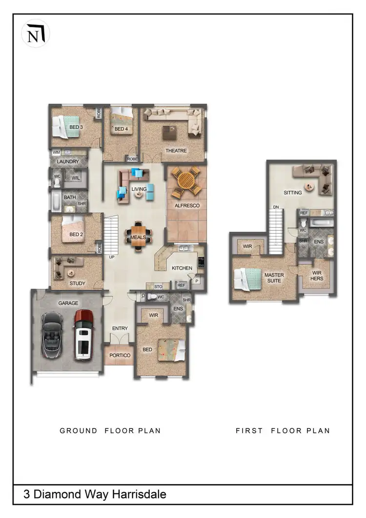 Floorplan of Homely house listing, 3 Diamond Way, Harrisdale WA 6112