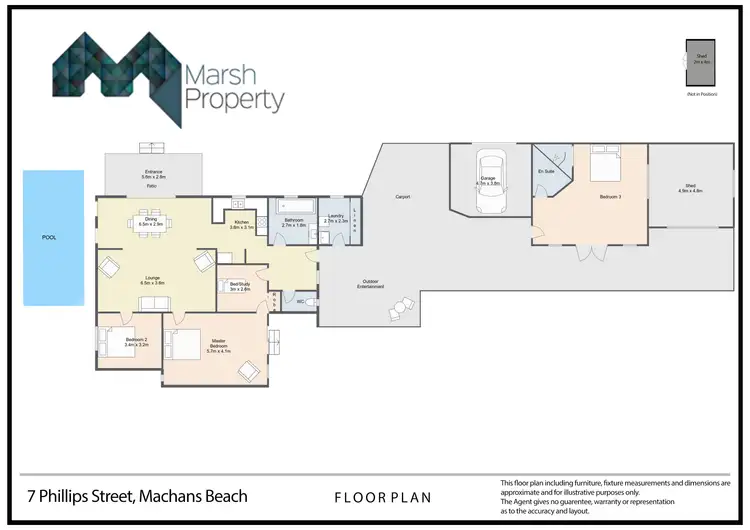 Floorplan of Homely house listing, 7 Phillips Street, Machans Beach QLD 4878