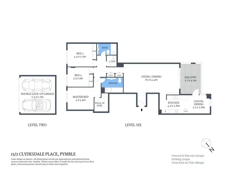 Floorplan of Homely apartment listing, 15/2 Clydesdale Place, Pymble NSW 2073