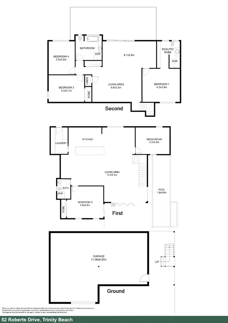 Floorplan of Homely house listing, 52 Roberts Drive, Trinity Beach QLD 4879