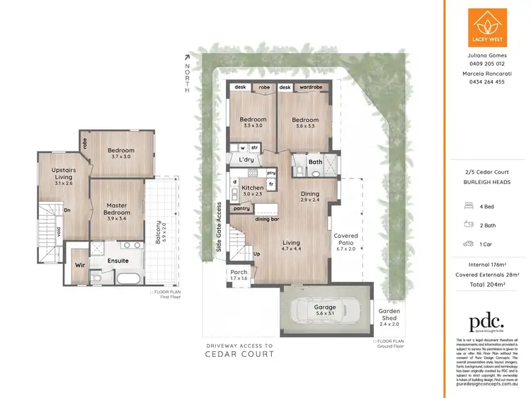 Floorplan of Homely semi-detached listing, 2/5 Cedar Court, Burleigh Heads QLD 4220