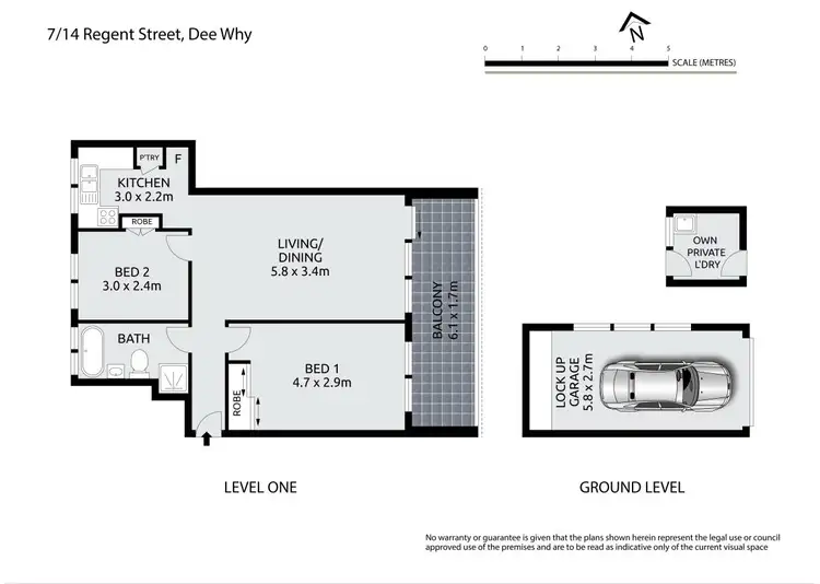 Floorplan of Homely apartment listing, 7/14 Regent Street, Dee Why NSW 2099