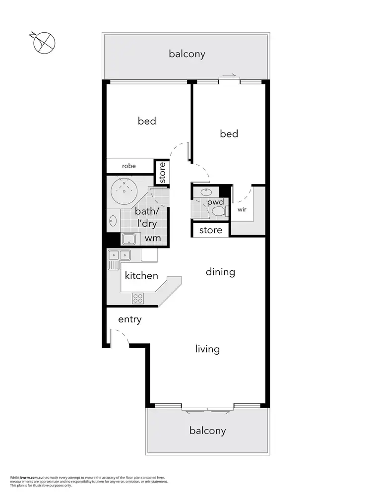 Floorplan of Homely apartment listing, J3/2 Currie Crescent, Griffith ACT 2603