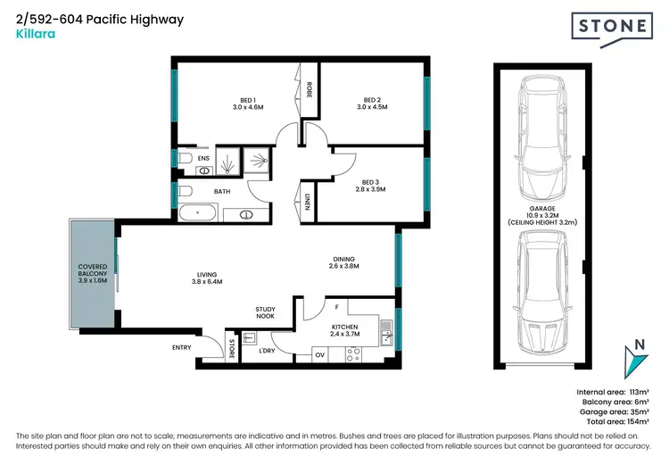 Floorplan of Homely apartment listing, 2/592-604 Pacific Highway, Killara NSW 2071