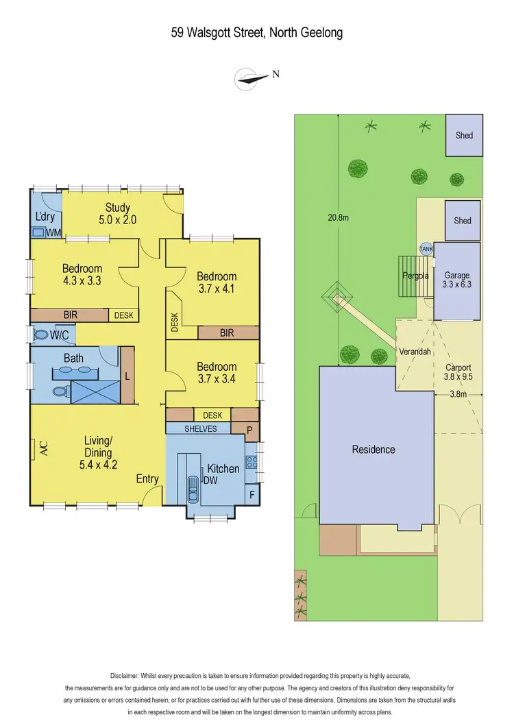 Floorplan of Homely house listing, 59 Walsgott Street, North Geelong VIC 3215