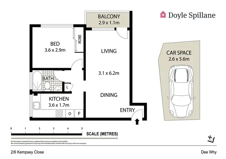 Floorplan of Homely apartment listing, 2/6 Kempsey Close, Dee Why NSW 2099