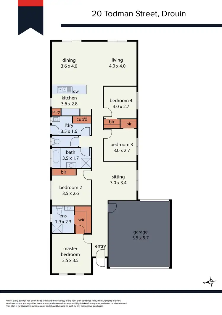Floorplan of Homely house listing, 20 Todman Street, Drouin VIC 3818