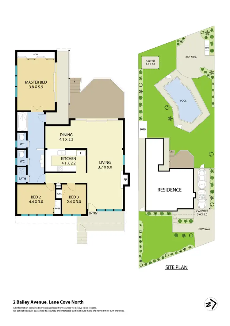 Floorplan of Homely house listing, 2 Bailey Avenue, Lane Cove NSW 2066