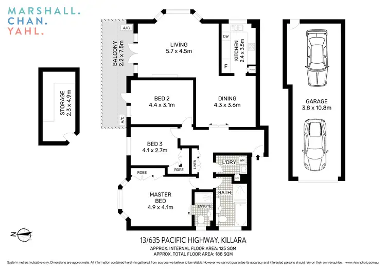 Floorplan of Homely apartment listing, 13/635 Pacific Highway, Killara NSW 2071