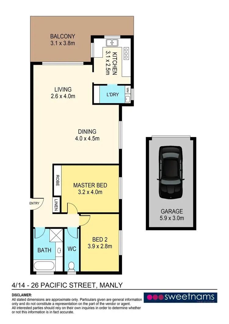 Floorplan of Homely apartment listing, 4/14-26 Pacific Street, Manly NSW 2095