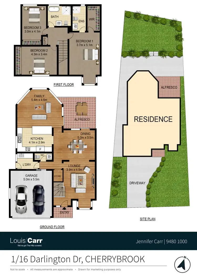 Floorplan of Homely semi-detached listing, 1/16 Darlington Drive, Cherrybrook NSW 2126