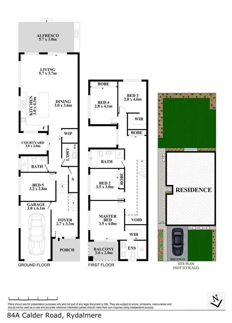 Floorplan of Homely semi-detached listing, 84A Calder Road, Rydalmere NSW 2116