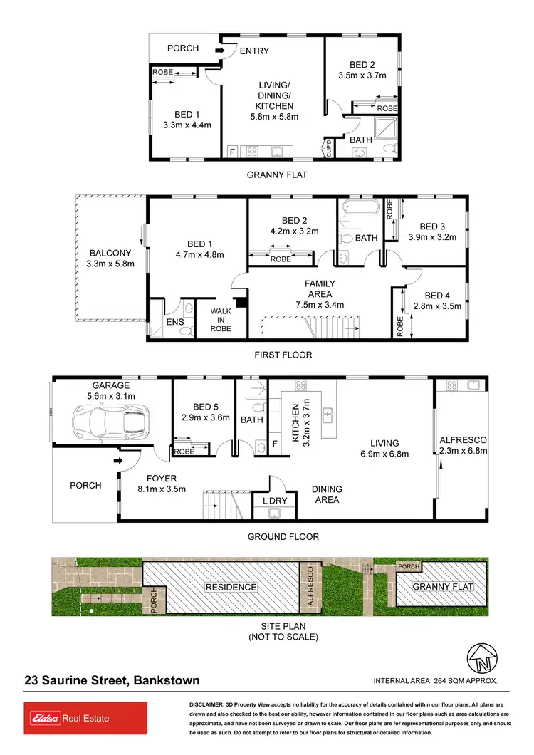 Floorplan of Homely semi-detached listing, 23a Saurine Street, Bankstown NSW 2200