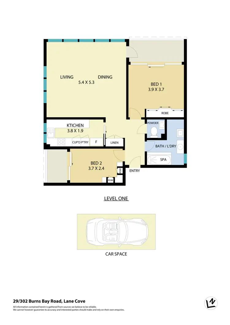 Floorplan of Homely apartment listing, 29/302 Burns Bay Road, Lane Cove NSW 2066