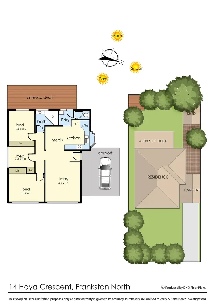Floorplan of Homely house listing, 14 Hoya Crescent, Frankston North VIC 3200