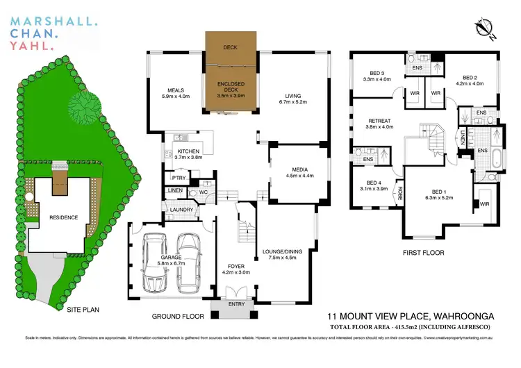 Floorplan of Homely house listing, 11 Mount View Place, Wahroonga NSW 2076