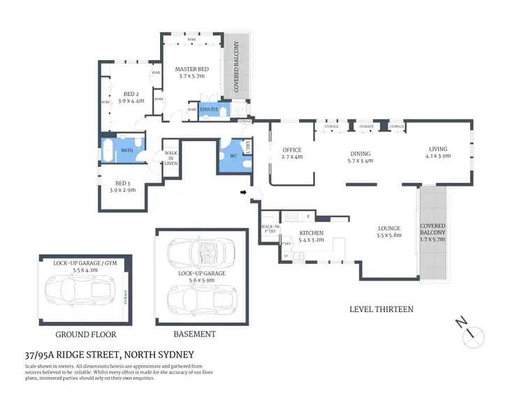 Floorplan of Homely apartment listing, 37/95A Ridge Street, North Sydney NSW 2060