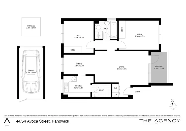 Floorplan of Homely unit listing, 44/54 Avoca Street, Randwick NSW 2031