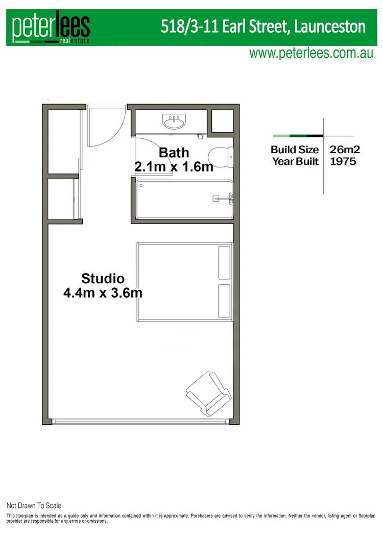 Floorplan of Homely unit listing, 518/3 Earl Street, Launceston TAS 7250