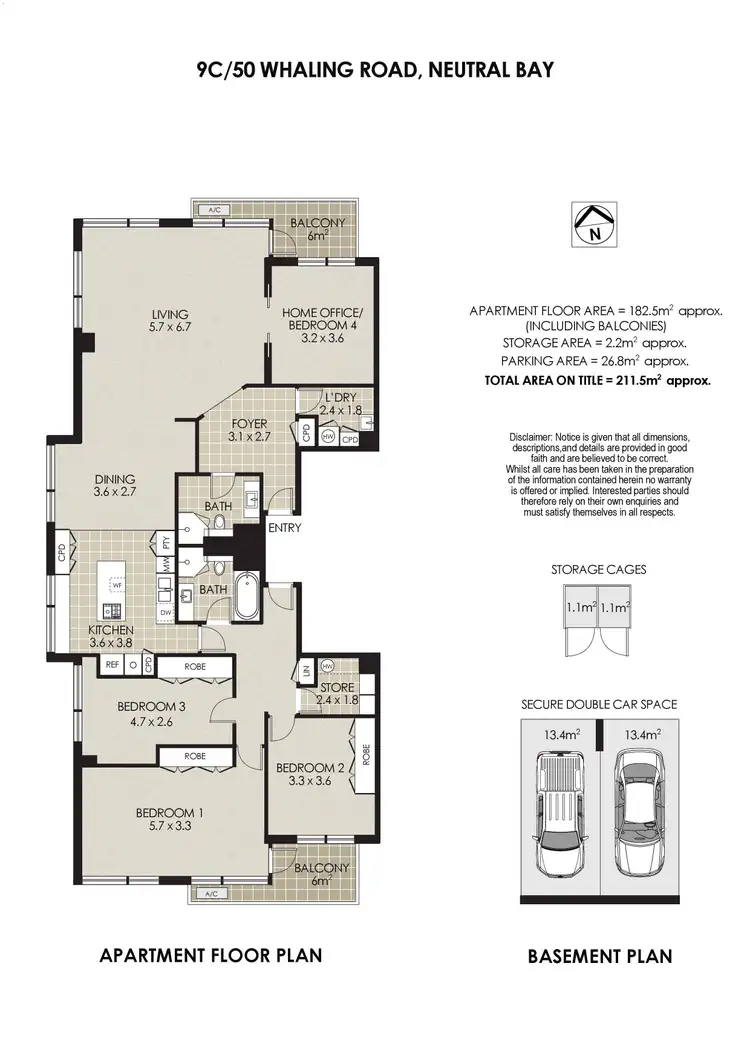 Floorplan of Homely apartment listing, 9C/50 Whaling Road, North Sydney NSW 2060