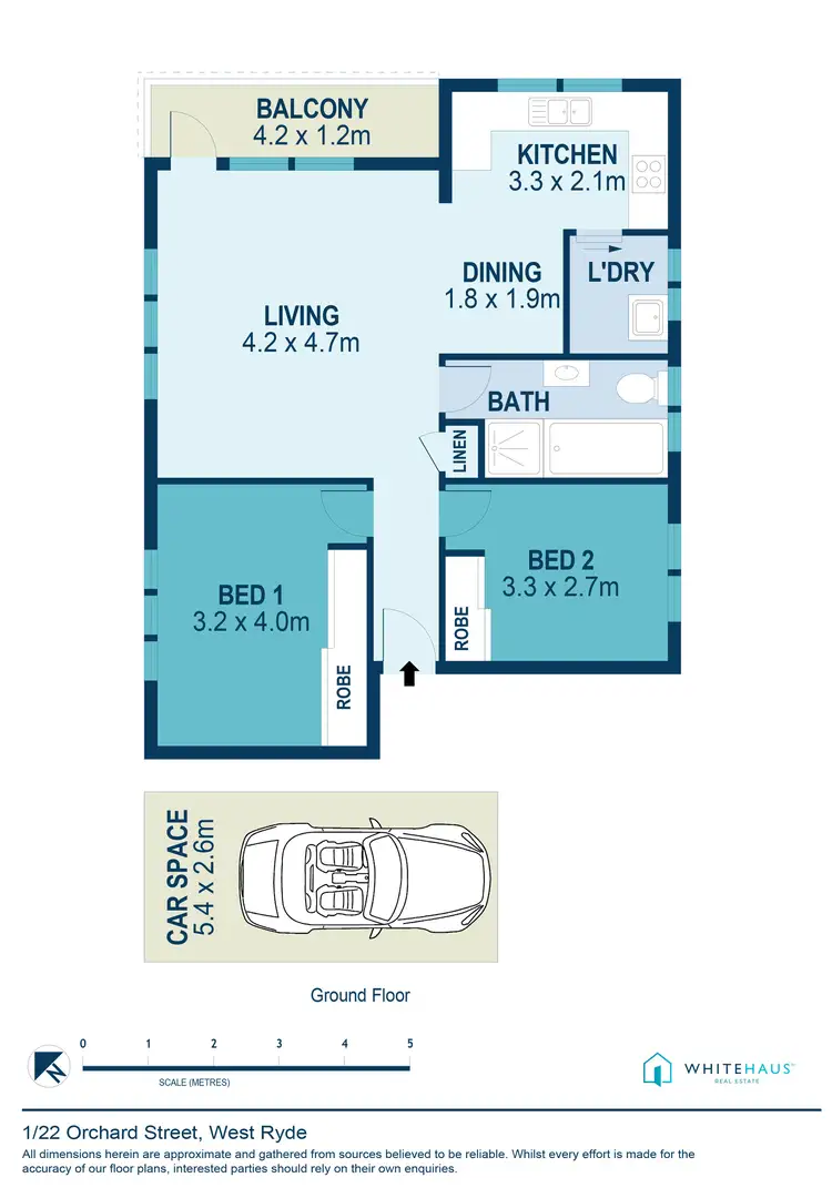 Floorplan of Homely unit listing, 1/22 Orchard Street, West Ryde NSW 2114