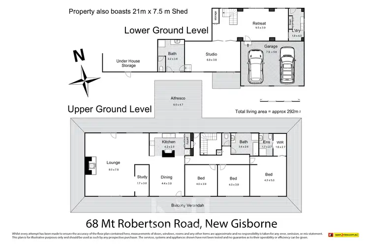 Floorplan of Homely house listing, 68 Mount Robertson Road, New Gisborne VIC 3438