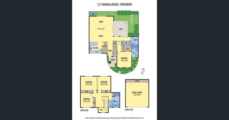 Floorplan of Homely townhouse listing, 2/2 Magdala Avenue, Strathmore VIC 3041