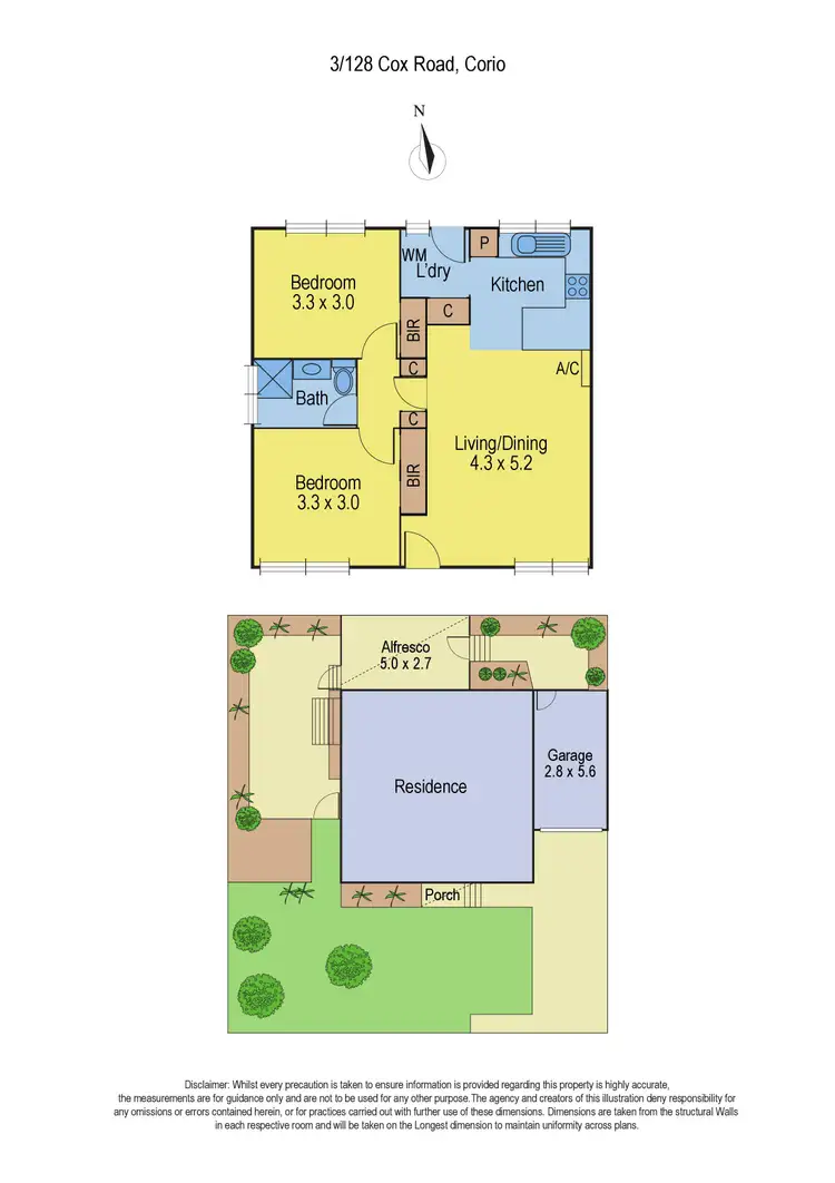 Floorplan of Homely unit listing, 3/128 Cox Road, Corio VIC 3214
