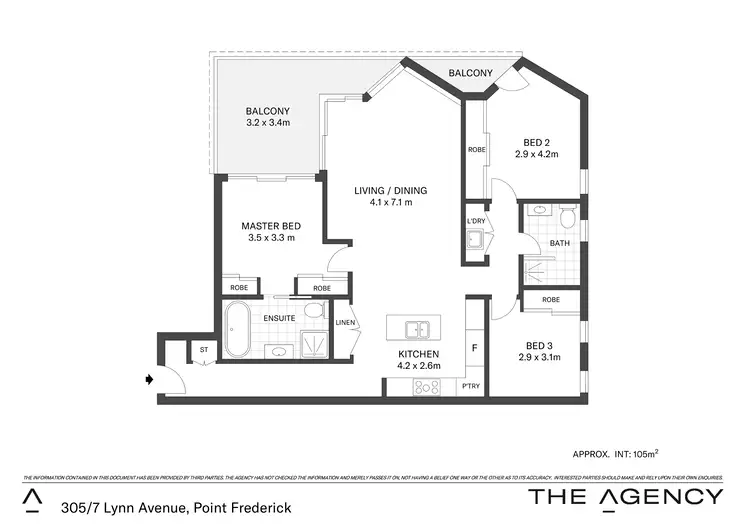 Floorplan of Homely apartment listing, 305/7 Lynn Avenue, Point Frederick NSW 2250
