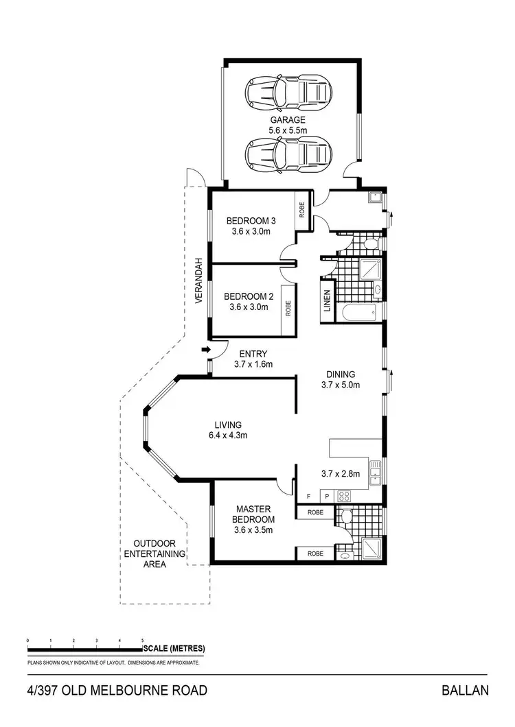 Floorplan of Homely unit listing, 4/397 Old Melbourne Road, Ballan VIC 3342