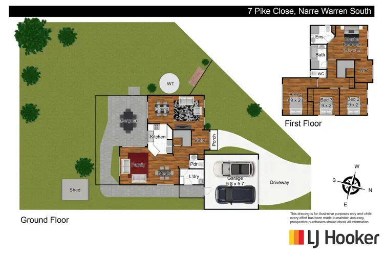 Floorplan of Homely house listing, 7 Pike Close, Narre Warren South VIC 3805
