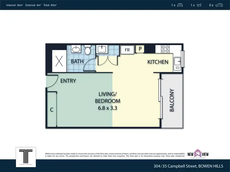 Floorplan of Homely apartment listing, 304/35 Campbell Street, Bowen Hills QLD 4006
