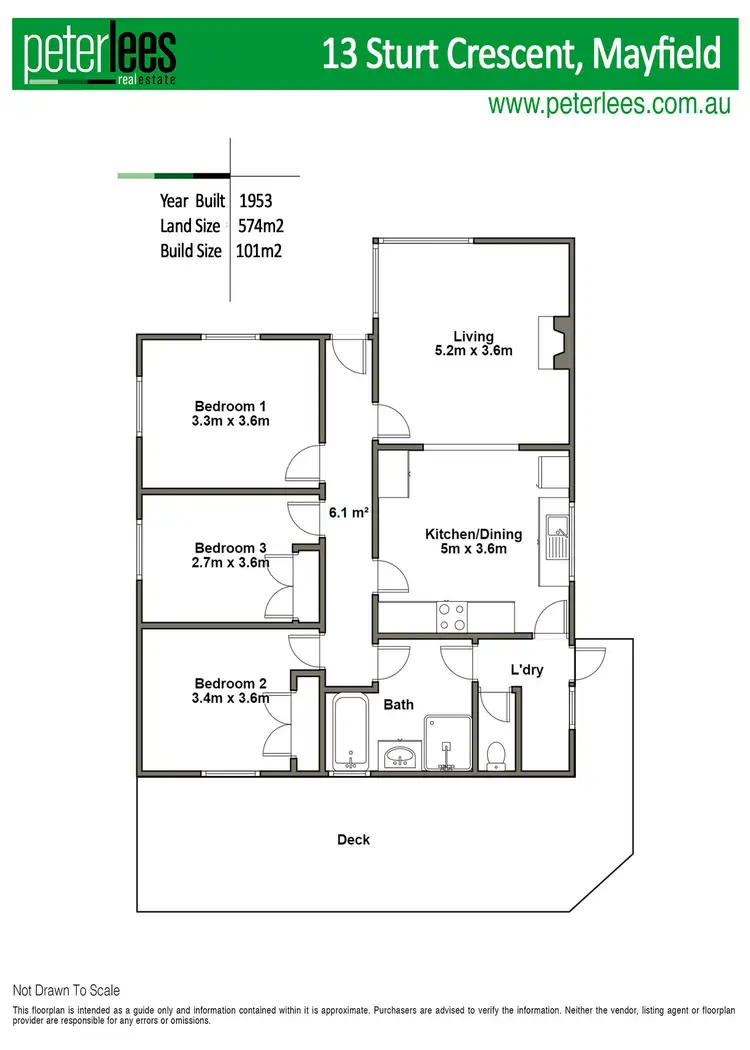 Floorplan of Homely house listing, 13 Sturt Crescent, Mayfield TAS 7248