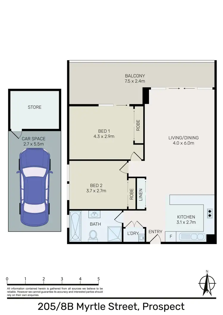 Floorplan of Homely apartment listing, 205/8B Myrtle Street, Prospect NSW 2148
