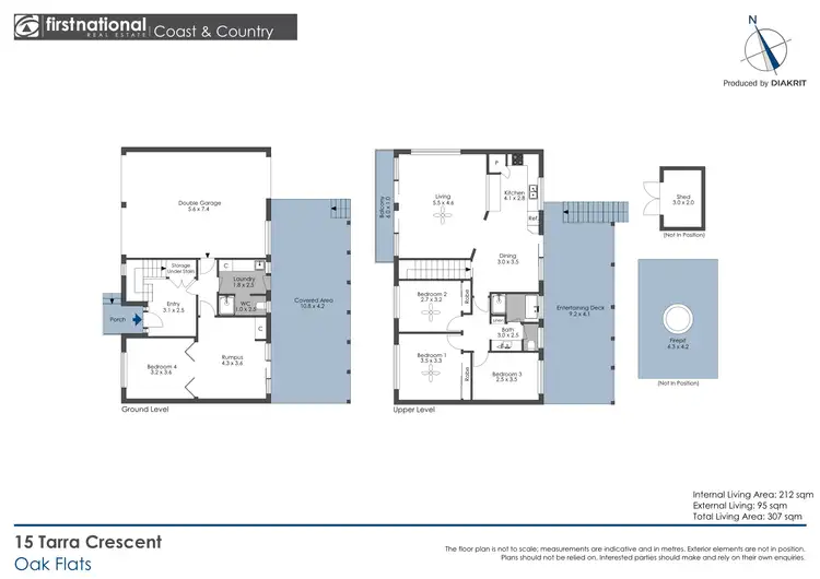 Floorplan of Homely house listing, 15 Tarra Crescent, Oak Flats NSW 2529