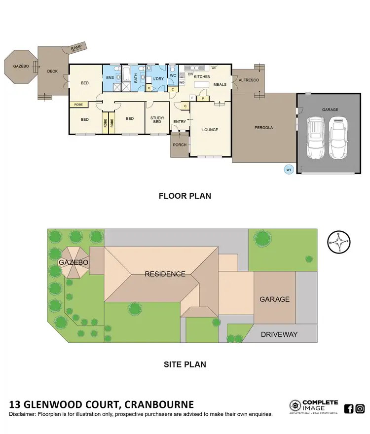 Floorplan of Homely house listing, 13 Glenwood Court, Cranbourne VIC 3977