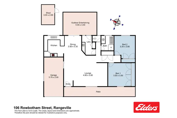 Floorplan of Homely unit listing, 106 Rowbotham Street, Rangeville QLD 4350